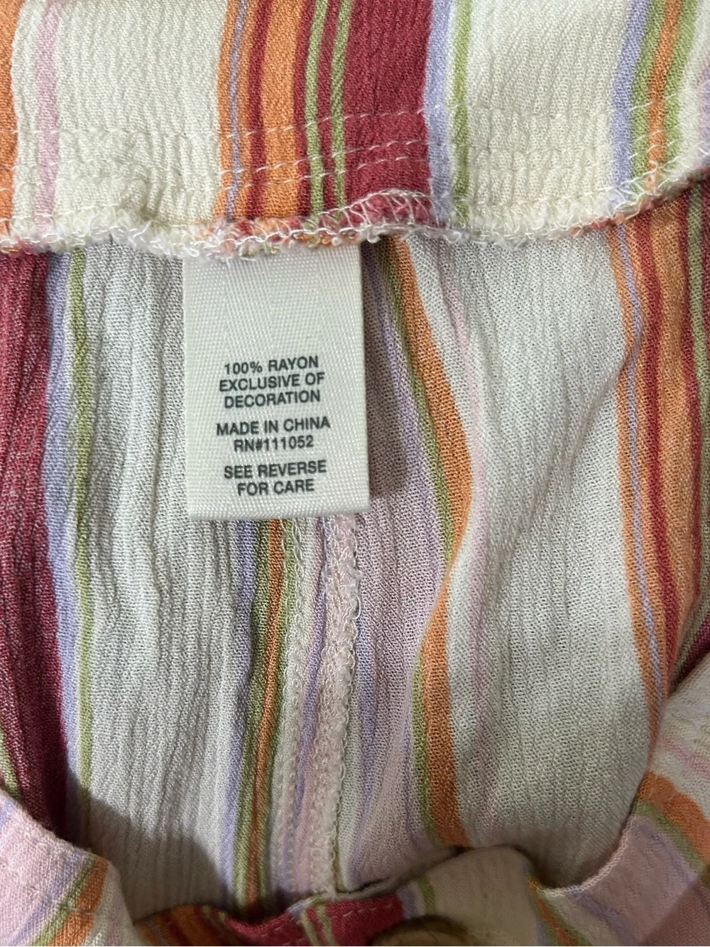 Mudd Striped Wide-Leg Capris in Cream, Red, Orange